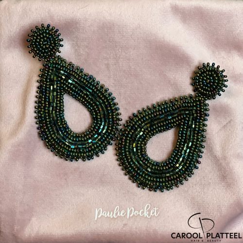 Paulie Pocket beads green bleu