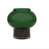 Donker groene glazen vaas donkergroen ø20 x H 20.5 cm - Afbeelding 2