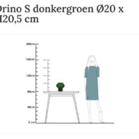 Donker groene glazen vaas donkergroen ø20 x H 20.5 cm - Afbeelding 3