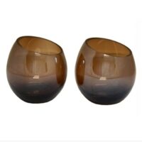 Vase The World Moho smoke   Ø12,5 x H13 cm - 2 stuks - Afbeelding 2