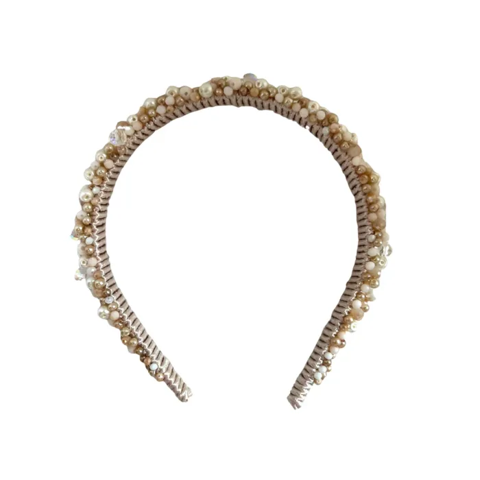 Beads Headband - beige