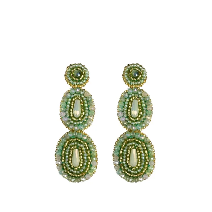 Ella Shine Earrings - sage