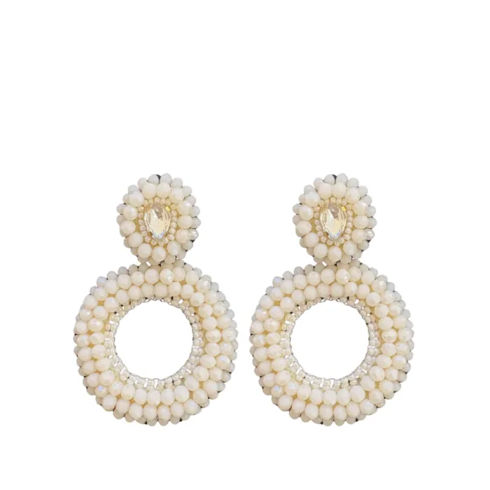 Harper Earrings - light beige