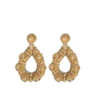Small Marjolina Drops Earrings - light beige shiny